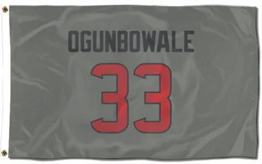 Gray Houston Texans Dare Ogunbowale   Flag (3 X 5)