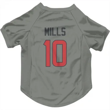 Gray Houston Texans Davis Mills   Dog & Cat Pet Jersey