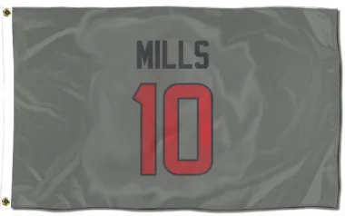 Gray Houston Texans Davis Mills   Flag (3 X 5)