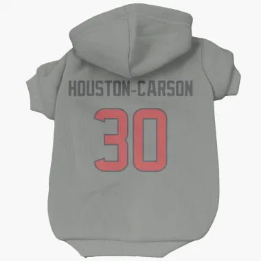 Gray Houston Texans DeAndre Houston-Carson   DeAndre -Carson  Dog & Cat Pet Hoodie