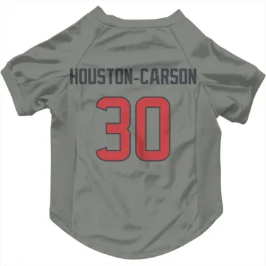 Gray Houston Texans DeAndre Houston-Carson   DeAndre -Carson  Dog & Cat Pet Jersey