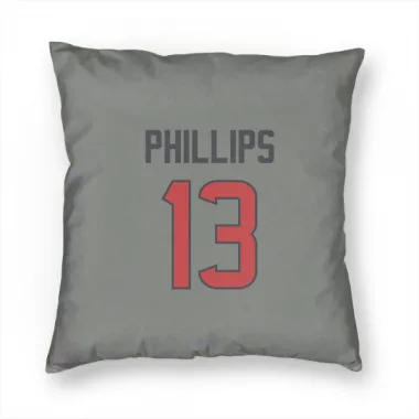 Gray Houston Texans Del'Shawn Phillips   Pillow Cover (18 X 18)