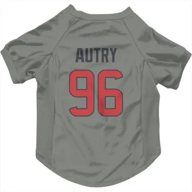 Gray Houston Texans Denico Autry   Dog & Cat Pet Jersey