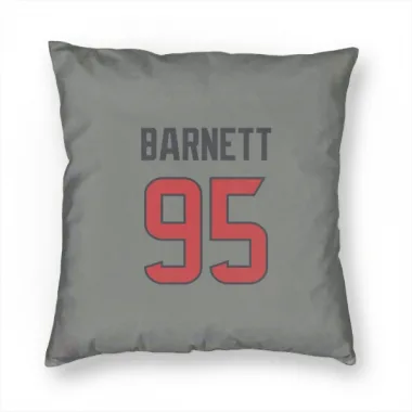 Gray Houston Texans Derek Barnett   Pillow Cover (18 X 18)