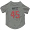 Gray Houston Texans Devin White   Dog & Cat Pet Jersey