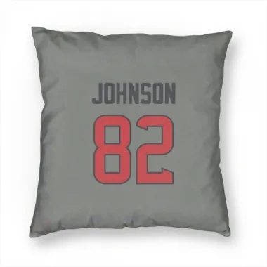 Gray Houston Texans Diontae Johnson   Pillow Cover (18 X 18)