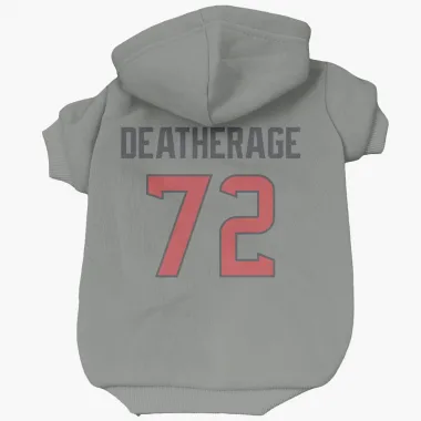 Gray Houston Texans Dylan Deatherage   Dog & Cat Pet Hoodie