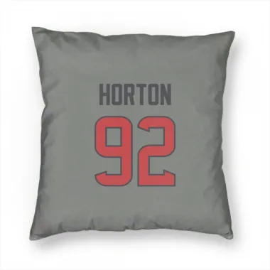 Gray Houston Texans Dylan Horton   Pillow Cover (18 X 18)