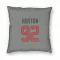 Gray Houston Texans Dylan Horton   Pillow Cover (18 X 18)