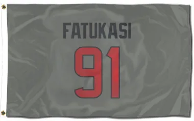 Gray Houston Texans Folorunso Fatukasi   Flag (3 X 5)