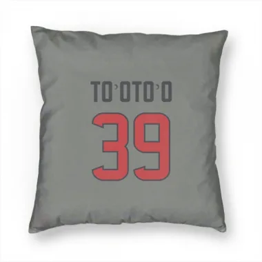 Gray Houston Texans Henry To'oTo'o   Pillow Cover (18 X 18)