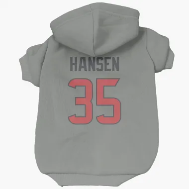 Gray Houston Texans Jake Hansen   Dog & Cat Pet Hoodie