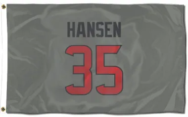 Gray Houston Texans Jake Hansen   Flag (3 X 5)