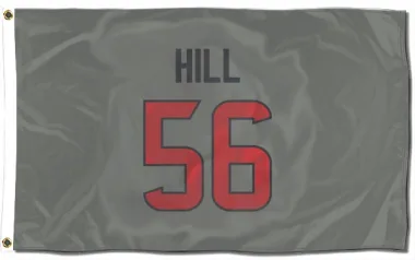 Gray Houston Texans Jamal Hill   Flag (3 X 5)