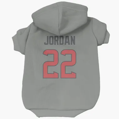 Gray Houston Texans Jawhar Jordan   Dog & Cat Pet Hoodie