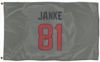 Gray Houston Texans Jaxon Janke   Flag (3 X 5)