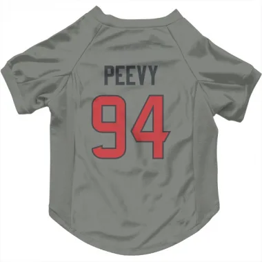 Gray Houston Texans Jayden Peevy   Dog & Cat Pet Jersey