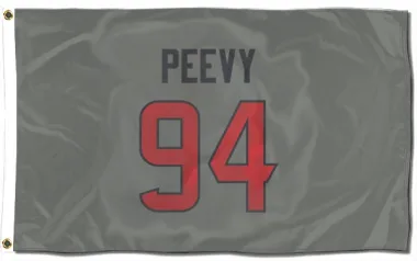 Gray Houston Texans Jayden Peevy   Flag (3 X 5)