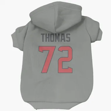 Gray Houston Texans Jaylon Thomas   Dog & Cat Pet Hoodie