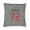 Gray Houston Texans Jaylon Thomas   Pillow Cover (18 X 18)