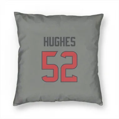 Gray Houston Texans Jerry Hughes   Pillow Cover (18 X 18)