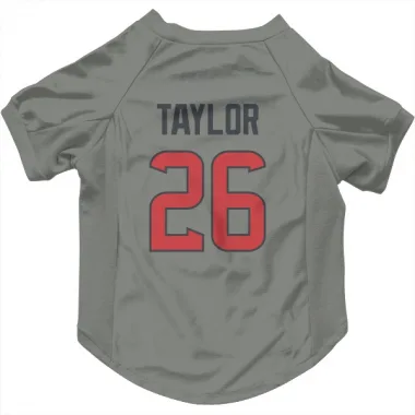 Gray Houston Texans J.J. Taylor   Dog & Cat Pet Jersey