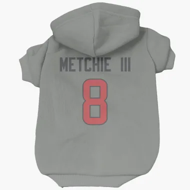 Gray Houston Texans John Metchie III   Dog & Cat Pet Hoodie