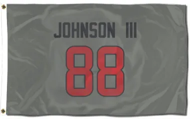 Gray Houston Texans Johnny Johnson III   Flag (3 X 5)