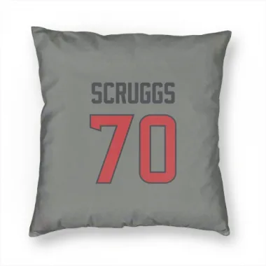 Gray Houston Texans Juice Scruggs   Pillow Cover (18 X 18)