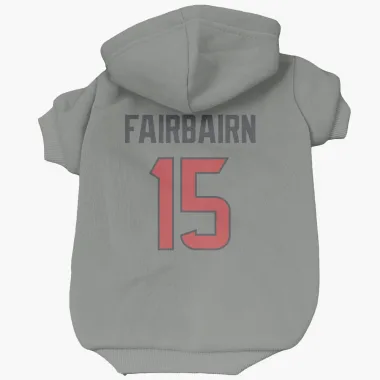 Gray Houston Texans Ka'imi Fairbairn   Dog & Cat Pet Hoodie