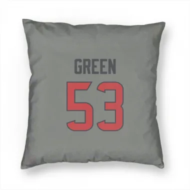 Gray Houston Texans Kendrick Green   Pillow Cover (18 X 18)