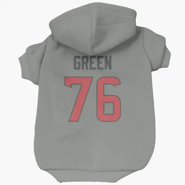 Gray Houston Texans Kenyon Green   Dog & Cat Pet Hoodie