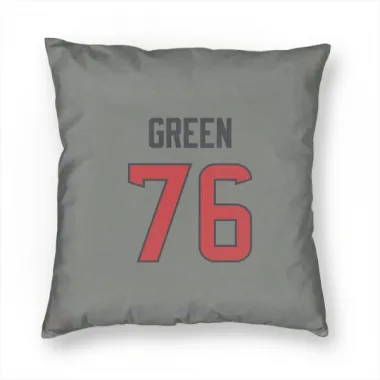 Gray Houston Texans Kenyon Green   Pillow Cover (18 X 18)