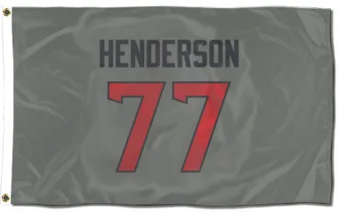 Gray Houston Texans LaDarius Henderson   Flag (3 X 5)