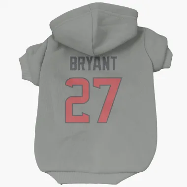 Gray Houston Texans Myles Bryant   Dog & Cat Pet Hoodie