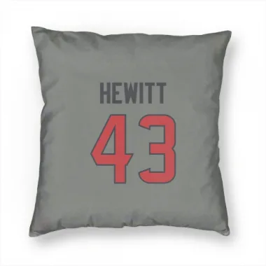 Gray Houston Texans Neville Hewitt   Pillow Cover (18 X 18)