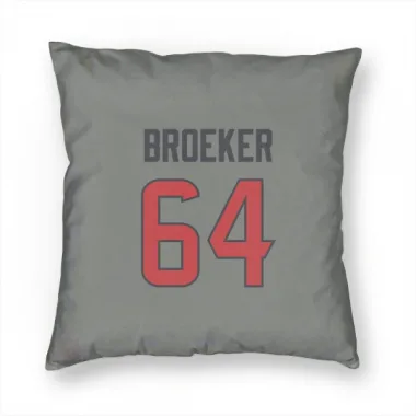 Gray Houston Texans Nick Broeker   Pillow Cover (18 X 18)