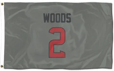 Gray Houston Texans Robert Woods   Flag (3 X 5)