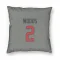 Gray Houston Texans Robert Woods   Pillow Cover (18 X 18)