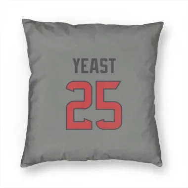 Gray Houston Texans Russ Yeast   Pillow Cover (18 X 18)