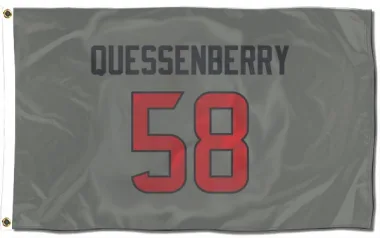 Gray Houston Texans Scott Quessenberry   Flag (3 X 5)