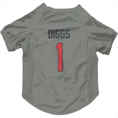 Gray Houston Texans Stefon Diggs   Dog & Cat Pet Jersey