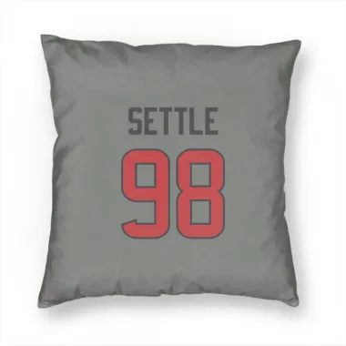 Gray Houston Texans Tim Settle Jr.   Pillow Cover (18 X 18)