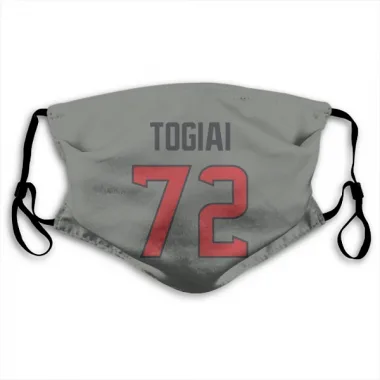 Gray Houston Texans Tommy Togiai   Face Mask