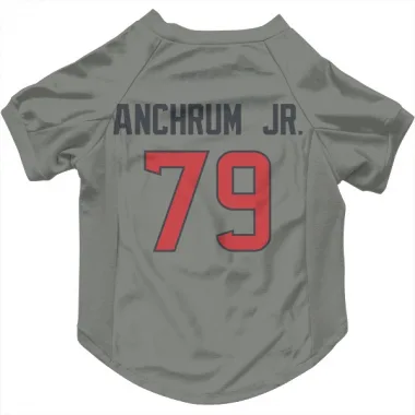 Gray Houston Texans Tremayne Anchrum Jr.   Dog & Cat Pet Jersey