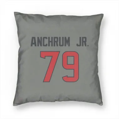 Gray Houston Texans Tremayne Anchrum Jr.   Pillow Cover (18 X 18)