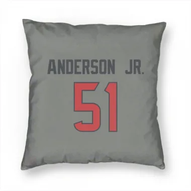 Gray Houston Texans Will Anderson Jr.   Pillow Cover (18 X 18)