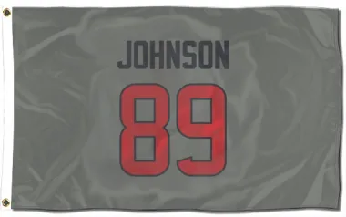 Gray Houston Texans Xavier Johnson   Flag (3 X 5)