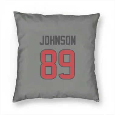 Gray Houston Texans Xavier Johnson   Pillow Cover (18 X 18)