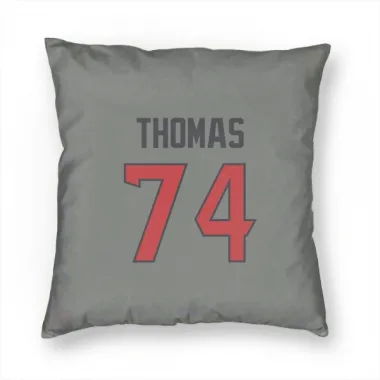 Gray Houston Texans Zach Thomas   Pillow Cover (18 X 18)